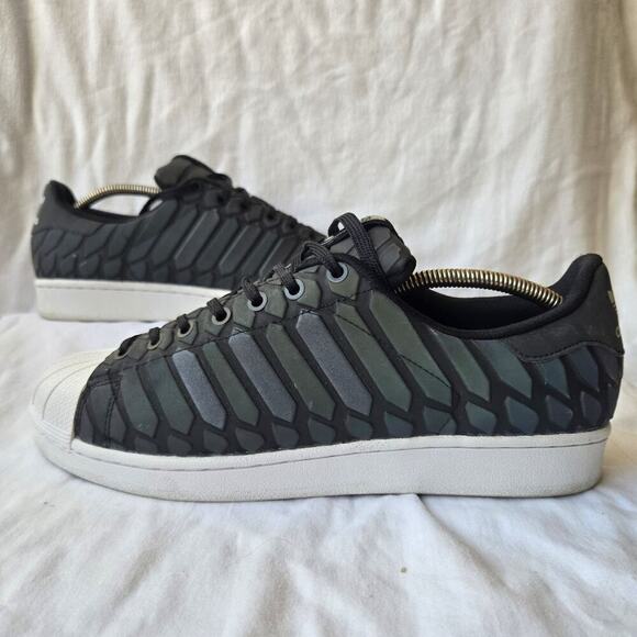 adidas Superstar Xeno 2015 Black Reflective Sneakers Size 10